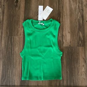 NWT Green Crewneck Sleeveless Tank